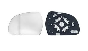 SKODA Mirror Glass; Heated; Left; Chromium