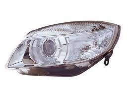 SKODA Headlight; Left;White;Without Lens