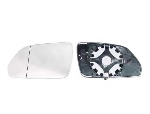 SKODA Mirror Glass; Left; Chromium