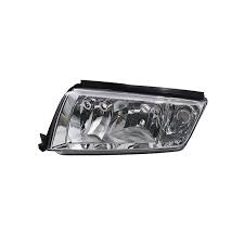 SKODA Headlight; Silver Frame; Left