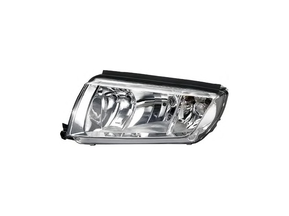 SKODA Headlight; Black Frame; Left